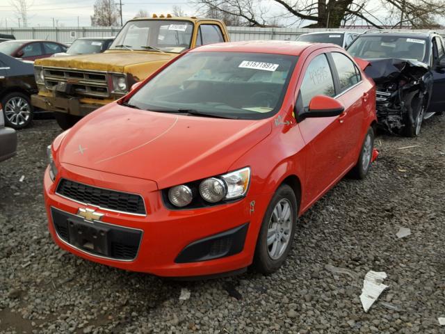 1G1JC5SH8E4124294 - 2014 CHEVROLET SONIC LT RED photo 2