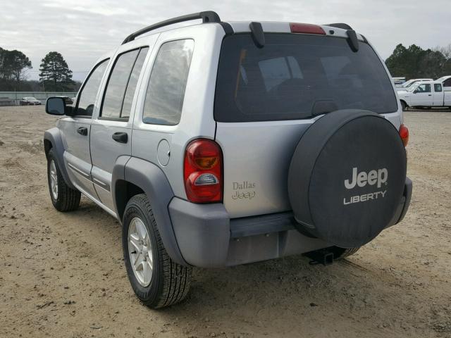 1J4GK48K94W321876 - 2004 JEEP LIBERTY SP SILVER photo 3