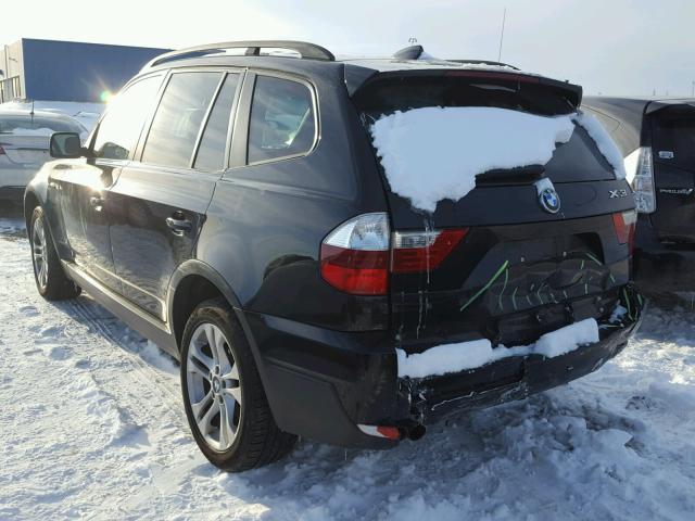 WBXPC93497WJ00813 - 2007 BMW X3 3.0SI BLACK photo 3