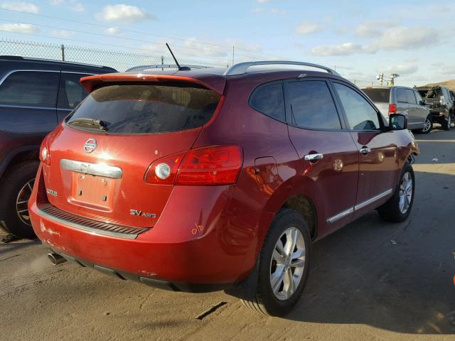 JN8AS5MV6DW640187 - 2013 NISSAN ROGUE S RED photo 4