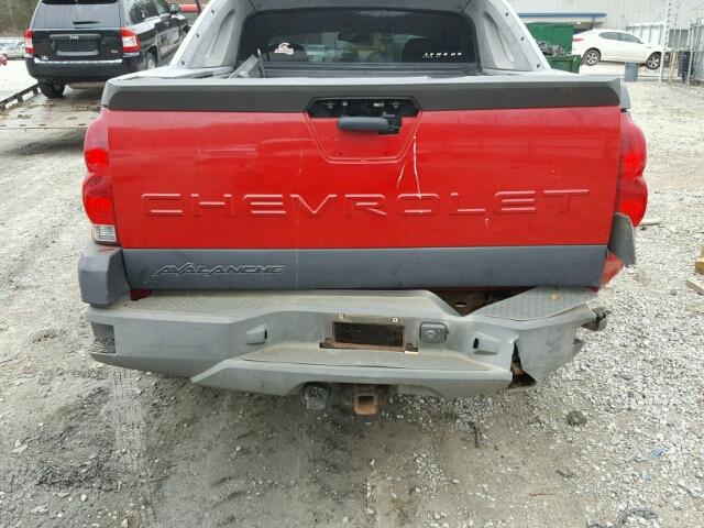 3GNGK23G12G161721 - 2002 CHEVROLET AVALANCHE RED photo 9