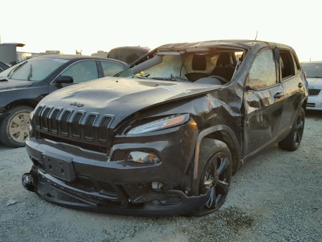 1C4PJLAB7GW376473 - 2016 JEEP CHEROKEE S BLACK photo 2