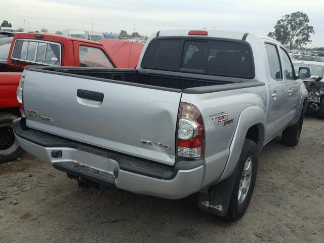 3TMLU4ENXAM048696 - 2010 TOYOTA TACOMA DOU SILVER photo 4