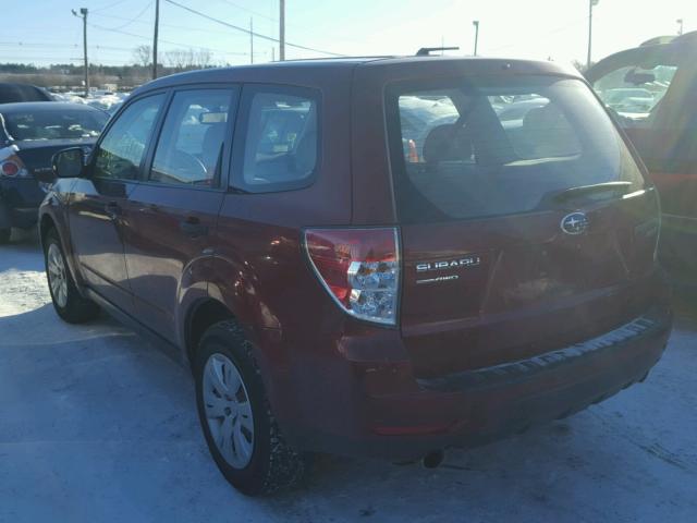 JF2SH6AC3AH748419 - 2010 SUBARU FORESTER 2 MAROON photo 3