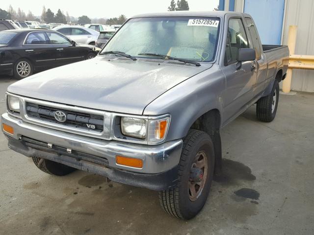 4TAVN13D0PZ128591 - 1993 TOYOTA PICKUP 1/2 GRAY photo 2