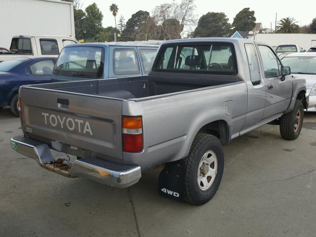 4TAVN13D0PZ128591 - 1993 TOYOTA PICKUP 1/2 GRAY photo 4