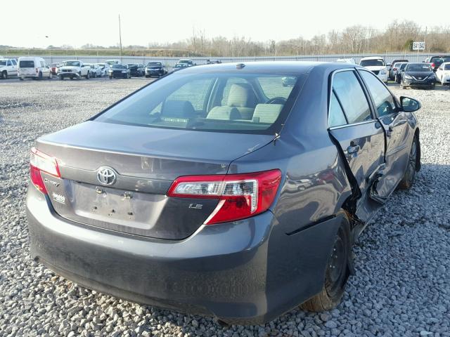 4T1BF1FK7EU446874 - 2014 TOYOTA CAMRY L GRAY photo 4