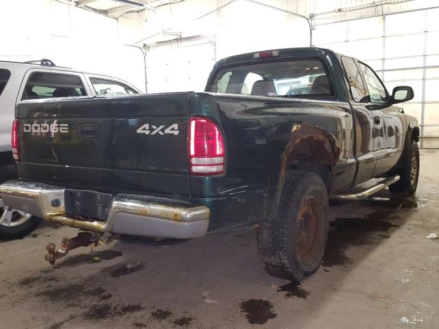 1B7GG42N62S675580 - 2002 DODGE DAKOTA SLT GREEN photo 4