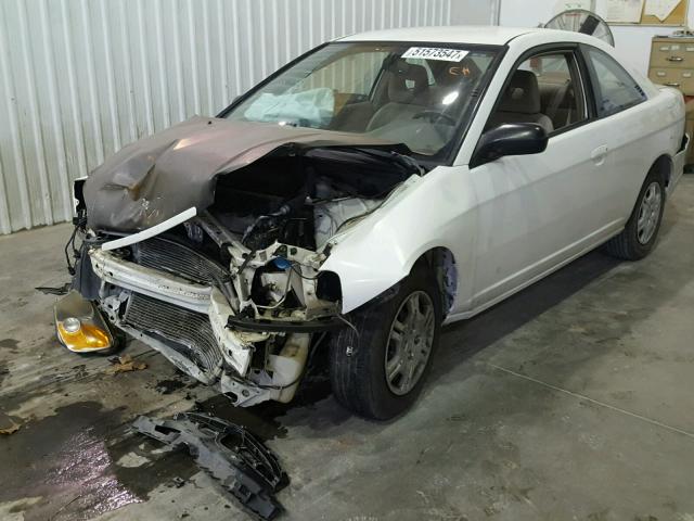 1HGEM22512L000171 - 2002 HONDA CIVIC LX WHITE photo 2