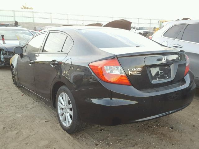 19XFB2F87CE072189 - 2012 HONDA CIVIC EX შავი ფოტო 3