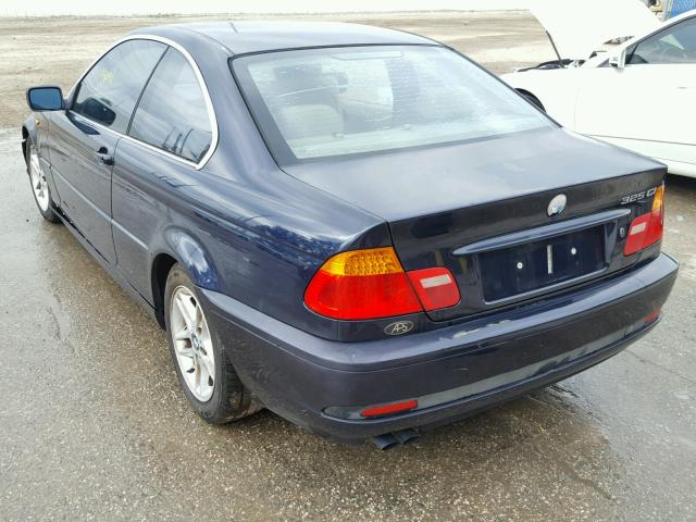 WBABD334X4PL01334 - 2004 BMW 325 CI BLUE photo 3