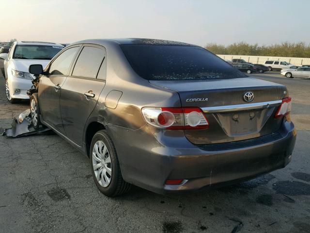 5YFBU4EE0CP067426 - 2012 TOYOTA COROLLA BA CHARCOAL photo 3