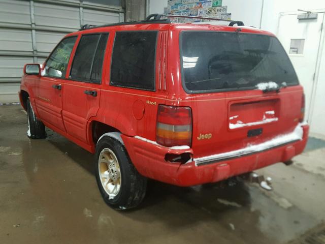 1J4GZ78YXTC400815 - 1996 JEEP GRAND CHER RED photo 3