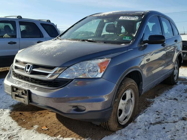 5J6RE4H34AL030692 - 2010 HONDA CR-V LX GRAY photo 2