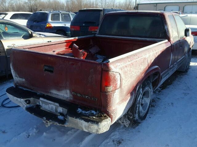 1GCCS19H638163151 - 2003 CHEVROLET S TRUCK S1 BURGUNDY photo 4