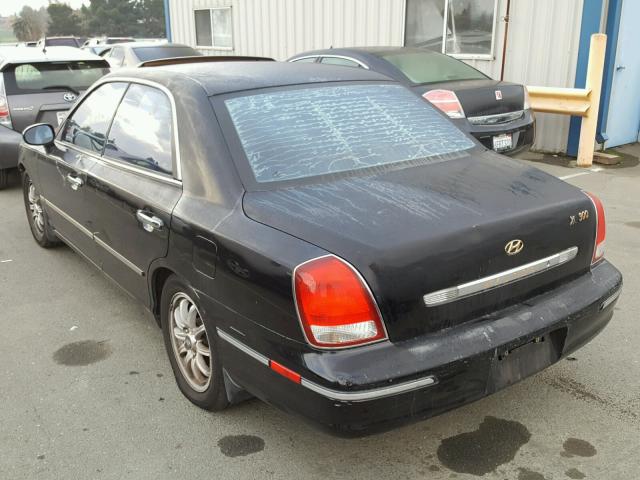 KMHFU45D41A127293 - 2001 HYUNDAI XG 300 BLACK photo 3