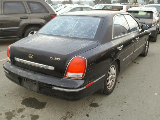 KMHFU45D41A127293 - 2001 HYUNDAI XG 300 BLACK photo 4