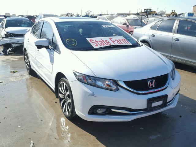 19XFB2F98EE065442 - 2014 HONDA CIVIC EXL WHITE photo 1