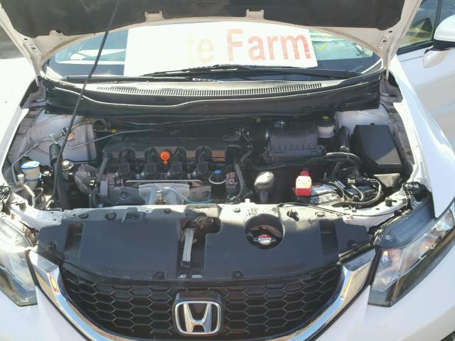 19XFB2F98EE065442 - 2014 HONDA CIVIC EXL WHITE photo 7