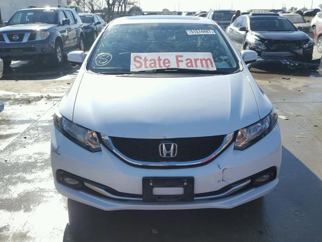 19XFB2F98EE065442 - 2014 HONDA CIVIC EXL WHITE photo 9