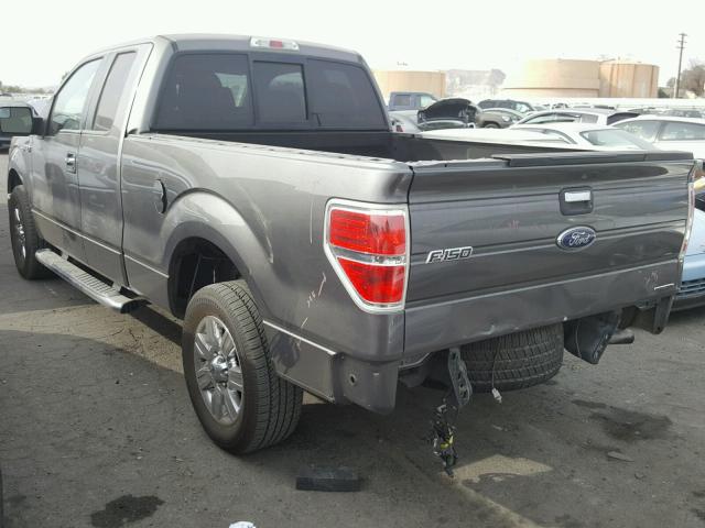 1FTEX1CM9CFB35775 - 2012 FORD F150 SUPER GRAY photo 3