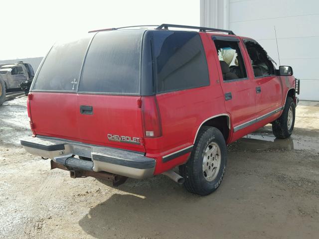 1GNEK13R7VJ345812 - 1997 CHEVROLET TAHOE K150 RED photo 4