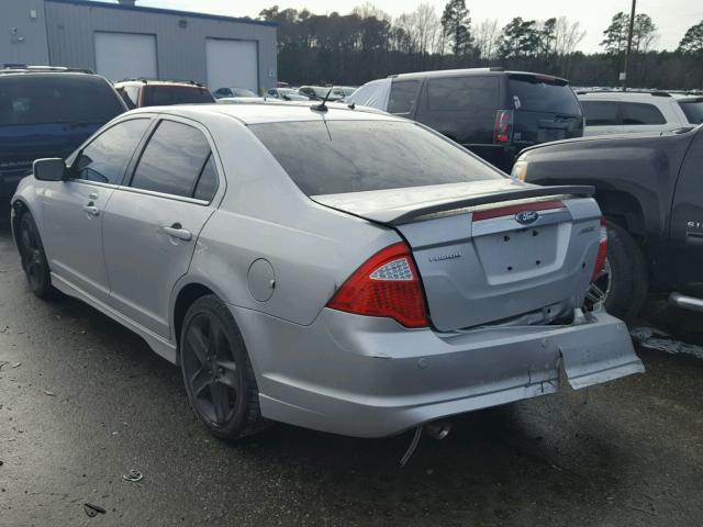 3FAHP0KC8AR380704 - 2010 FORD FUSION SPO SILVER photo 3