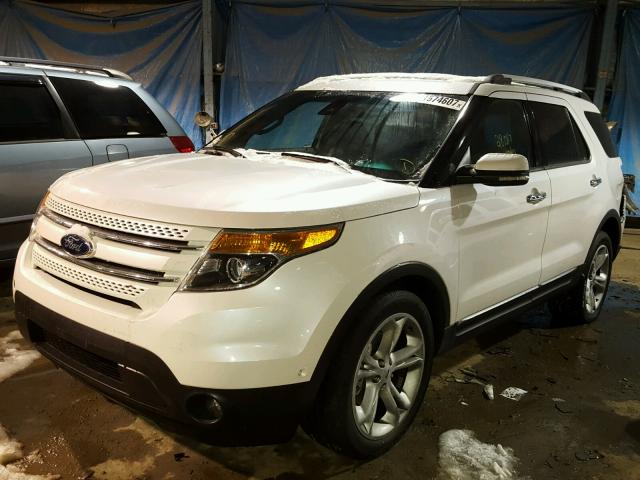 1FM5K8F80DGA97303 - 2013 FORD EXPLORER L WHITE photo 2