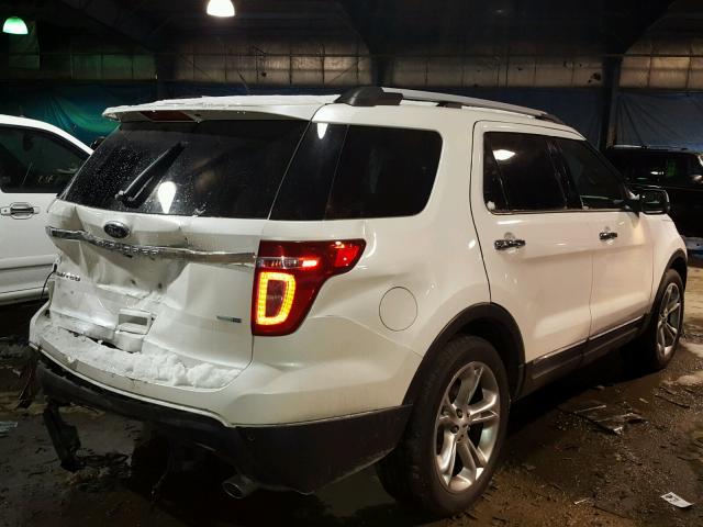 1FM5K8F80DGA97303 - 2013 FORD EXPLORER L WHITE photo 4