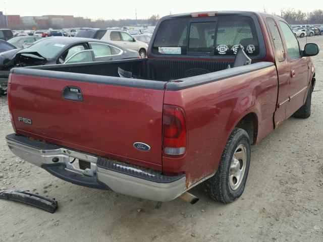 1FTZX17211NB58156 - 2001 FORD F150 MAROON photo 4