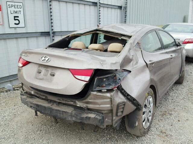 5NPDH4AE3BH015481 - 2011 HYUNDAI ELANTRA GL TAN photo 4