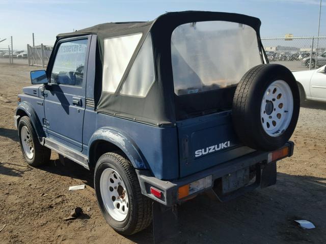 JS4JC51C2J4237923 - 1988 SUZUKI SAMURAI BLUE photo 3