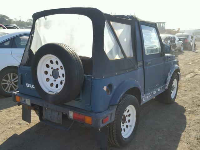 JS4JC51C2J4237923 - 1988 SUZUKI SAMURAI BLUE photo 4