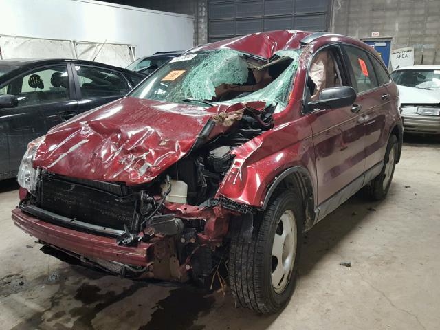 5J6RE48339L003107 - 2009 HONDA CR-V LX MAROON photo 2