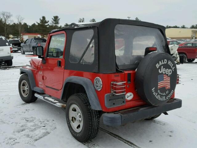 1J4FA39S93P370897 - 2003 JEEP WRANGLER C RED photo 3