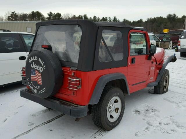 1J4FA39S93P370897 - 2003 JEEP WRANGLER C RED photo 4