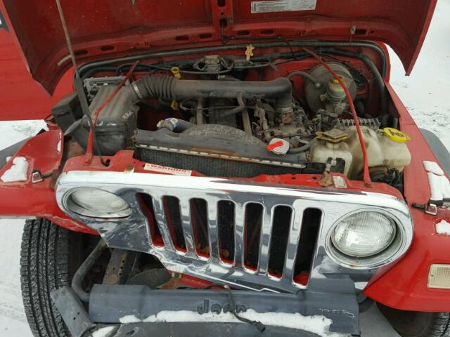 1J4FA39S93P370897 - 2003 JEEP WRANGLER C RED photo 7