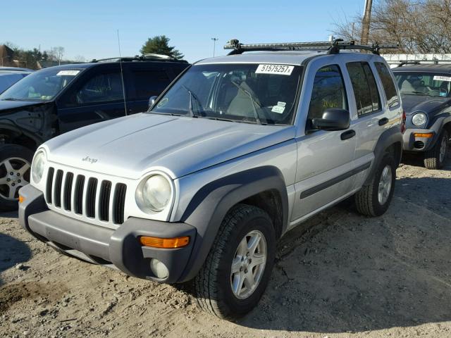 1J4GL48K63W659635 - 2003 JEEP LIBERTY SP SILVER photo 2