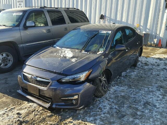 4S3GKAU64H3628800 - 2017 SUBARU IMPREZA LI GRAY photo 2