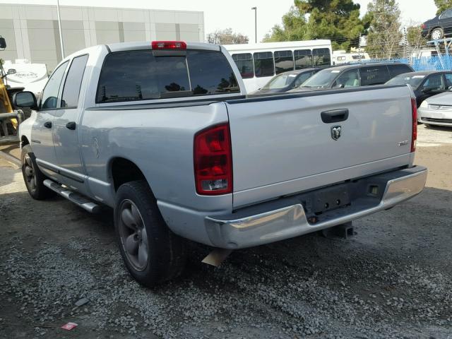 1D7HA18D25S135298 - 2005 DODGE RAM 1500 S SILVER photo 3