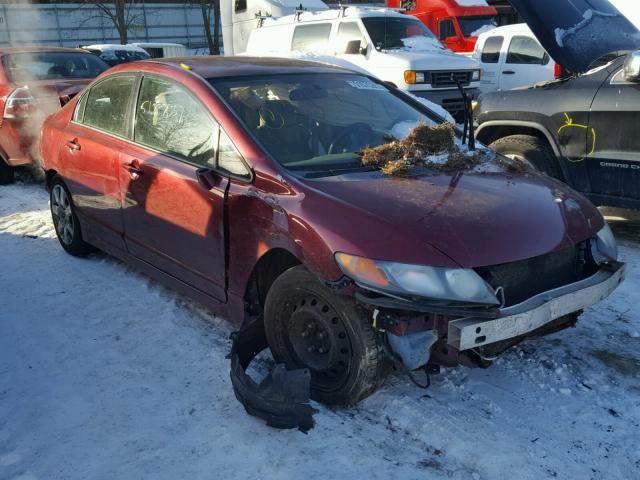 2HGFA16527H510678 - 2007 HONDA CIVIC LX RED photo 1