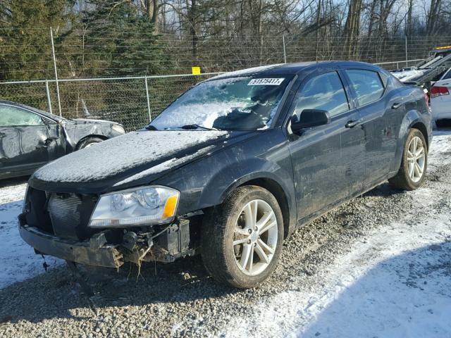 1C3CDZAG5CN315910 - 2012 DODGE AVENGER SE BLACK photo 2