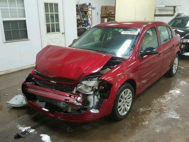 1G1AB5F5XA7138614 - 2010 CHEVROLET COBALT LS RED photo 2