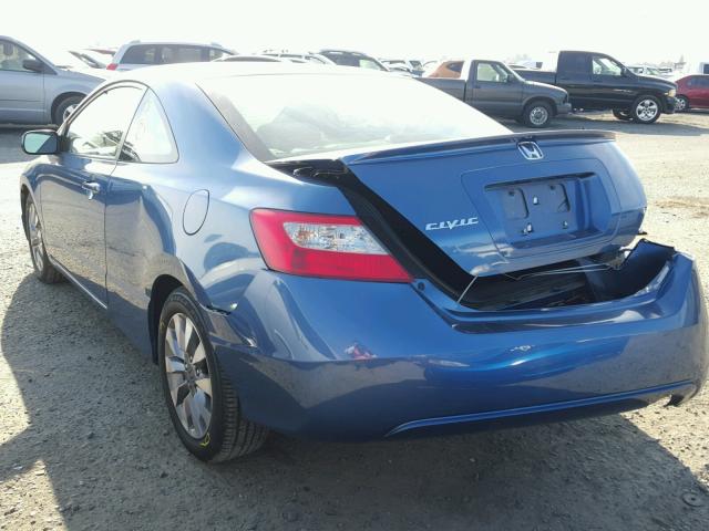 2HGFG12859H522499 - 2009 HONDA CIVIC EX 蓝色 照片 3