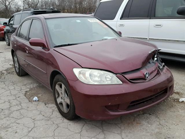 2HGES26834H508961 - 2004 HONDA CIVIC EX MAROON photo 1