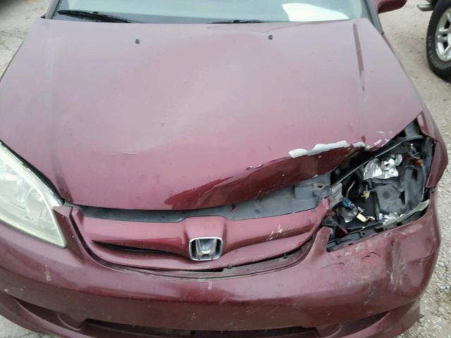 2HGES26834H508961 - 2004 HONDA CIVIC EX MAROON photo 7