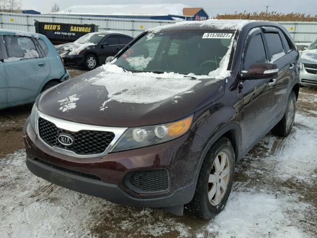 5XYKT3A18CG192260 - 2012 KIA SORENTO BA MAROON photo 2