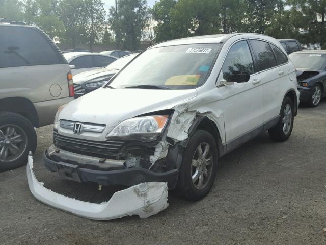 JHLRE38768C053651 - 2008 HONDA CR-V EXL WHITE photo 2