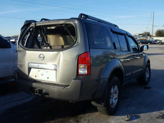 5N1AR18U57C633329 - 2007 NISSAN PATHFINDER GRAY photo 4