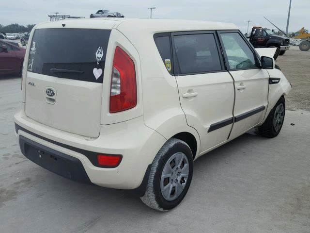 KNDJT2A50D7765143 - 2013 KIA SOUL BEIGE photo 4